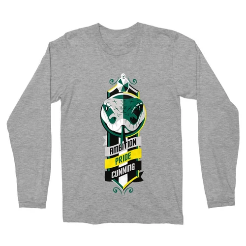 Sportszürke Harry Potter férfi hosszú ujjú póló - Slytherin Values