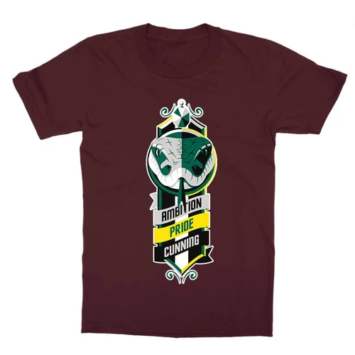 Bordó Harry Potter gyerek rövid ujjú póló - Slytherin Values