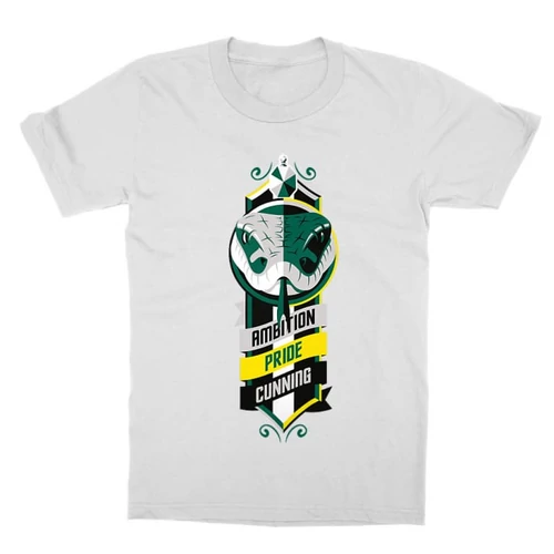 Fehér Harry Potter gyerek rövid ujjú póló - Slytherin Values