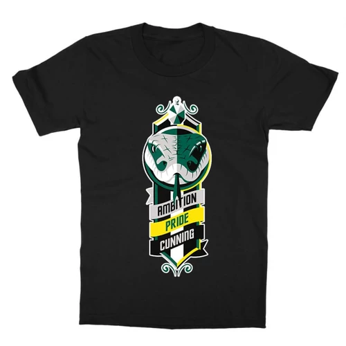 Fekete Harry Potter gyerek rövid ujjú póló - Slytherin Values