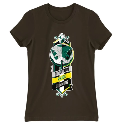 Barna Harry Potter női rövid ujjú póló - Slytherin Values