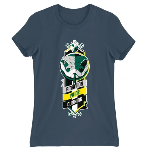 Denim Harry Potter női rövid ujjú póló - Slytherin Values