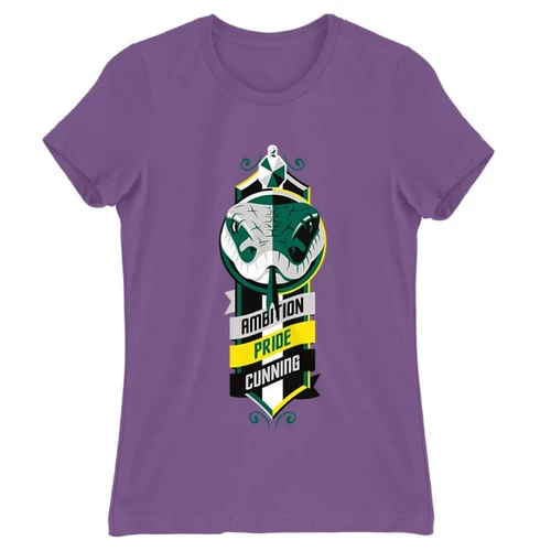 Világoslila Harry Potter női rövid ujjú póló - Slytherin Values