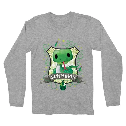 Sportszürke Harry Potter férfi hosszú ujjú póló - Slytherin Watercolor
