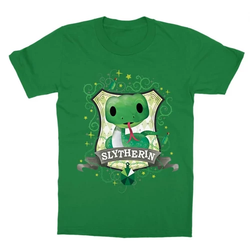 Zöld Harry Potter gyerek rövid ujjú póló - Slytherin Watercolor