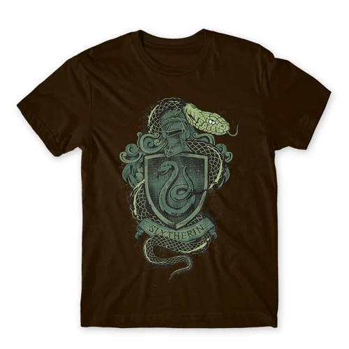 Barna Harry Potter férfi rövid ujjú póló - Slytherin