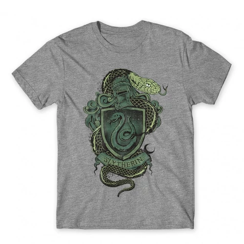 Sportszürke Harry Potter férfi rövid ujjú póló - Slytherin