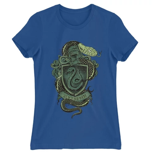 Királykék Harry Potter női rövid ujjú póló - Slytherin