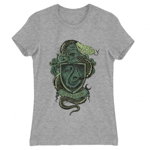 Sportszürke Harry Potter női rövid ujjú póló - Slytherin
