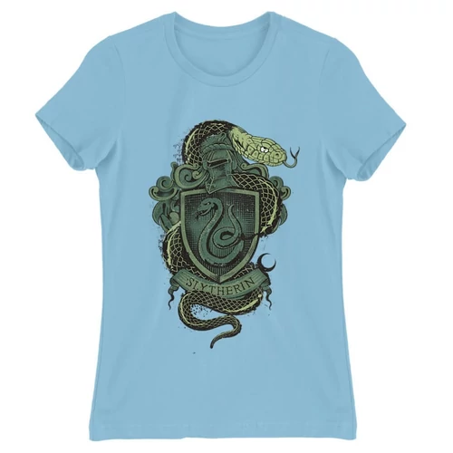 Világoskék Harry Potter női rövid ujjú póló - Slytherin