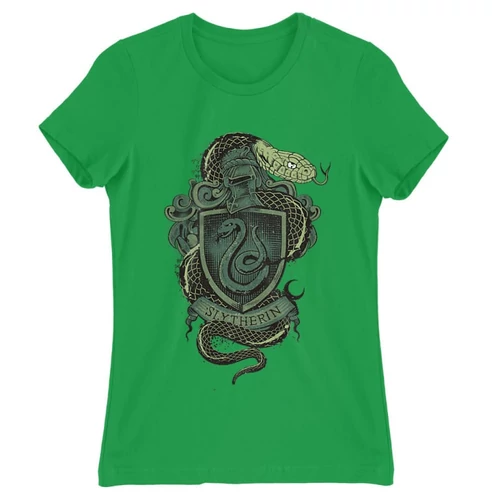 Zöld Harry Potter női rövid ujjú póló - Slytherin