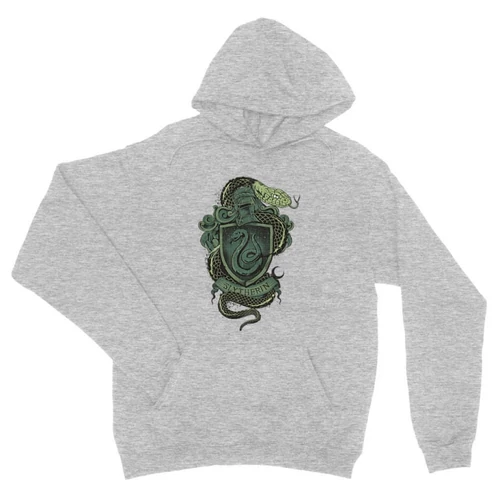 Sportszürke Harry Potter unisex kapucnis pulóver - Slytherin