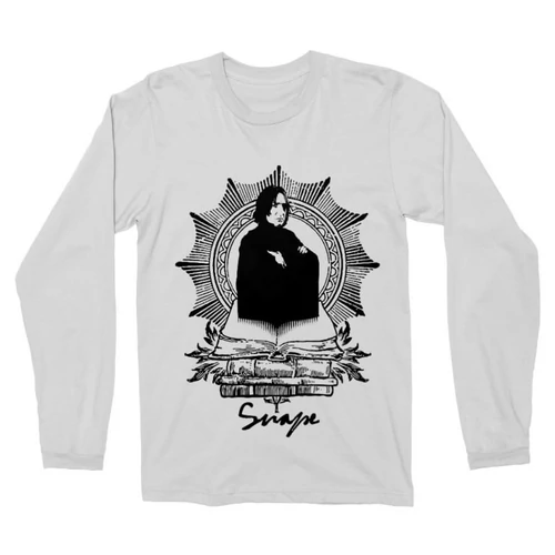 Fehér Harry Potter férfi hosszú ujjú póló - Snape