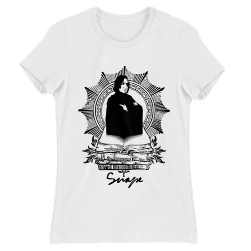 Fehér Harry Potter női rövid ujjú póló - Snape