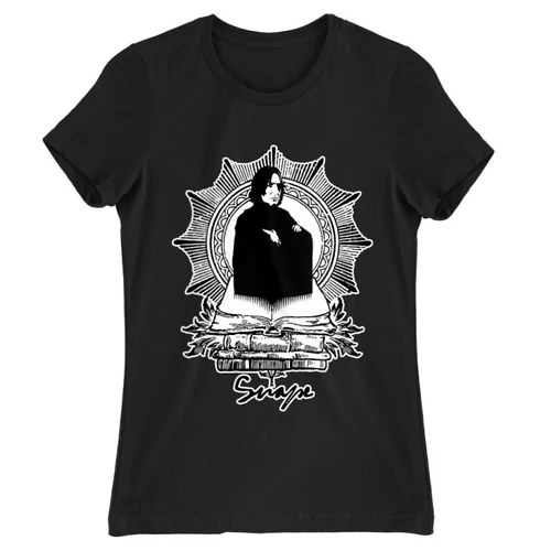 Fekete Harry Potter női rövid ujjú póló - Snape