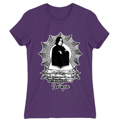 Sötétlila Harry Potter női rövid ujjú póló - Snape