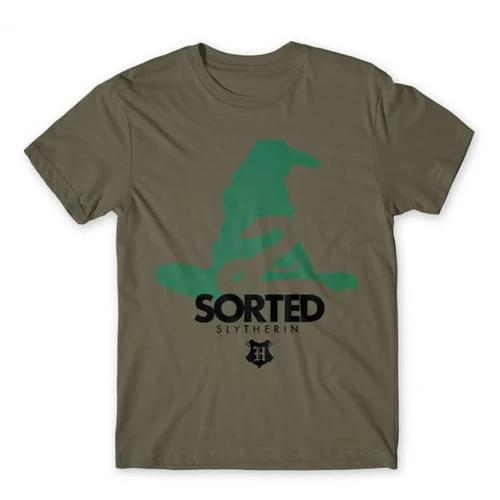 Cink Harry Potter férfi rövid ujjú póló - Sorted Slytherin