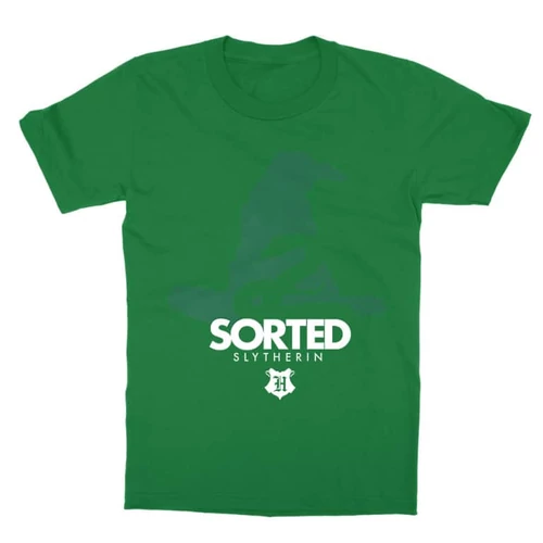 Zöld Harry Potter gyerek rövid ujjú póló - Sorted Slytherin