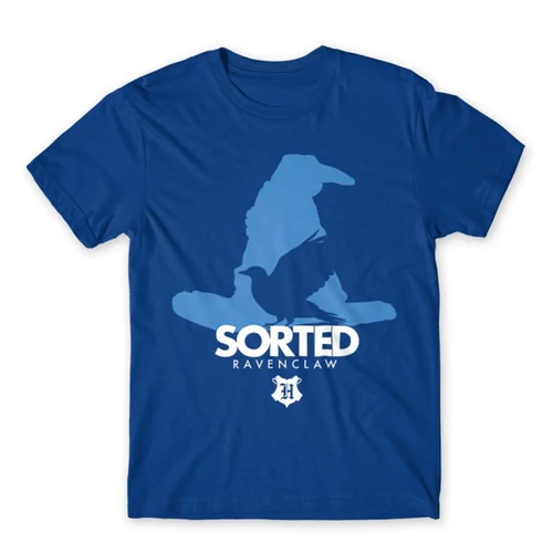 Királykék Harry Potter férfi rövid ujjú póló - Sorted Ravenclaw