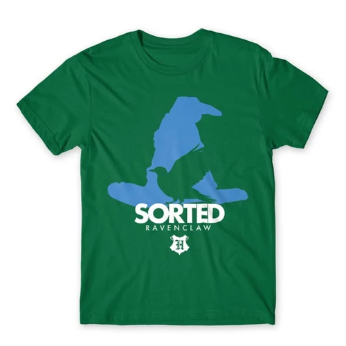 Zöld Harry Potter férfi rövid ujjú póló - Sorted Ravenclaw