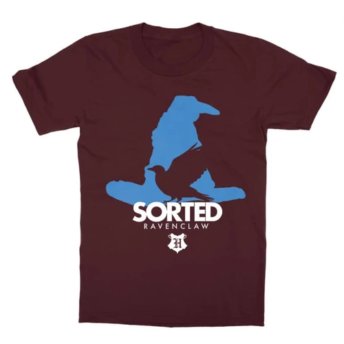 Bordó Harry Potter gyerek rövid ujjú póló - Sorted Ravenclaw