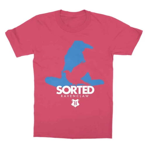 Pink Harry Potter gyerek rövid ujjú póló - Sorted Ravenclaw