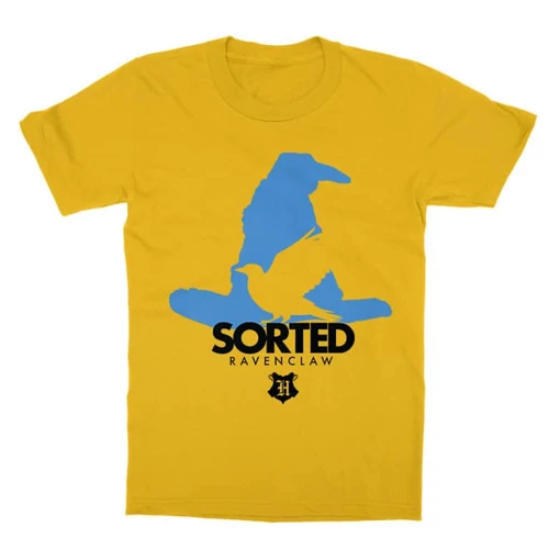 Sárga Harry Potter gyerek rövid ujjú póló - Sorted Ravenclaw