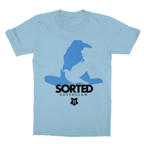 Világoskék Harry Potter gyerek rövid ujjú póló - Sorted Ravenclaw