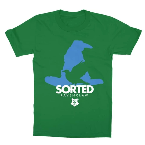 Zöld Harry Potter gyerek rövid ujjú póló - Sorted Ravenclaw