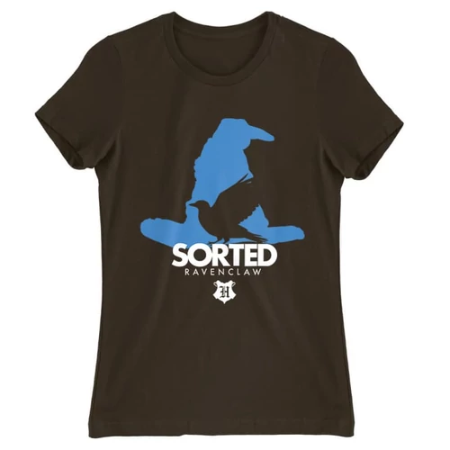 Barna Harry Potter női rövid ujjú póló - Sorted Ravenclaw