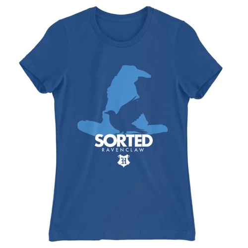 Királykék Harry Potter női rövid ujjú póló - Sorted Ravenclaw