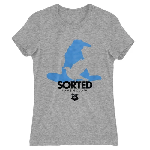Sportszürke Harry Potter női rövid ujjú póló - Sorted Ravenclaw