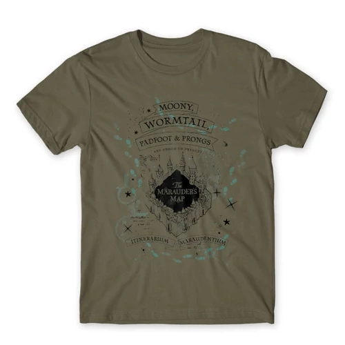 Cink Harry Potter férfi rövid ujjú póló - The Marauder's Map Cover