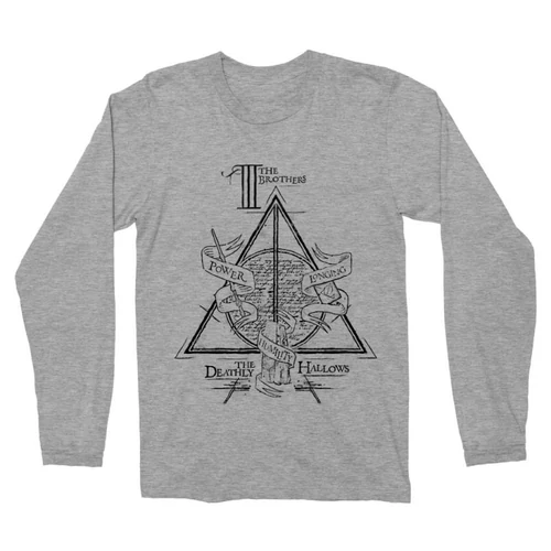 Sportszürke Harry Potter férfi hosszú ujjú póló - The three brothers