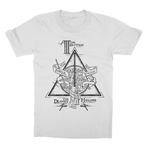 Fehér Harry Potter gyerek rövid ujjú póló - The three brothers