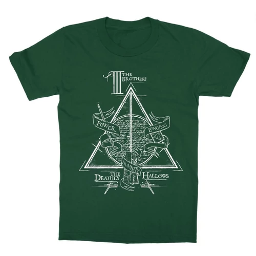 Sötétzöld Harry Potter gyerek rövid ujjú póló - The three brothers