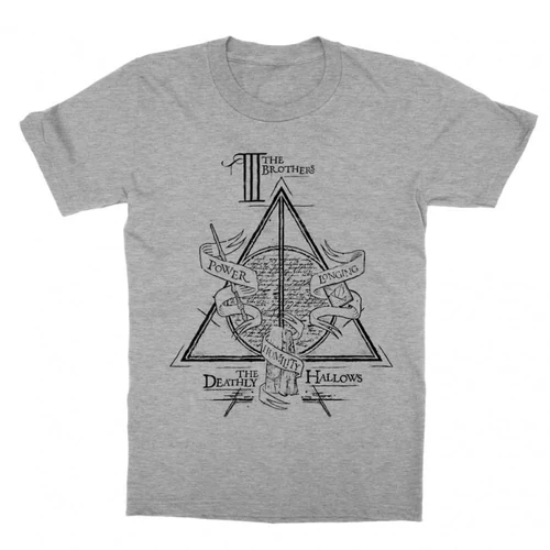 Sportszürke Harry Potter gyerek rövid ujjú póló - The three brothers