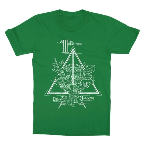 Zöld Harry Potter gyerek rövid ujjú póló - The three brothers