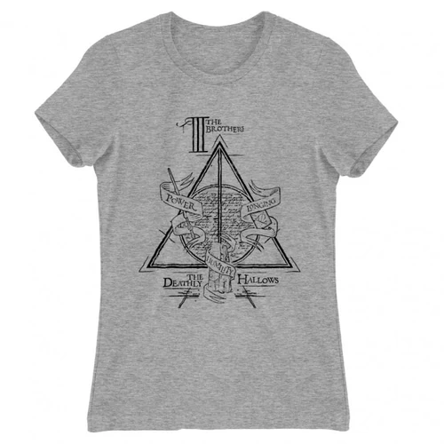 Sportszürke Harry Potter női rövid ujjú póló - The three brothers