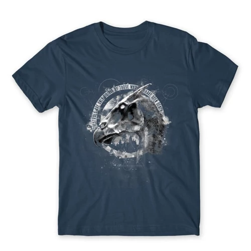 Denim Harry Potter férfi rövid ujjú póló - Thestral head