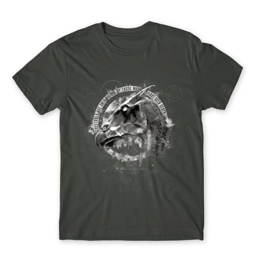 Sötétszürke Harry Potter férfi rövid ujjú póló - Thestral head
