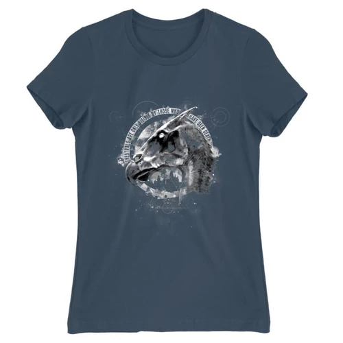Denim Harry Potter női rövid ujjú póló - Thestral head