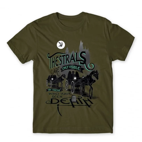 Khaki Harry Potter férfi rövid ujjú póló - Thestrals