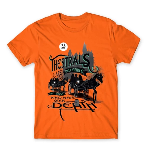 Narancs Harry Potter férfi rövid ujjú póló - Thestrals