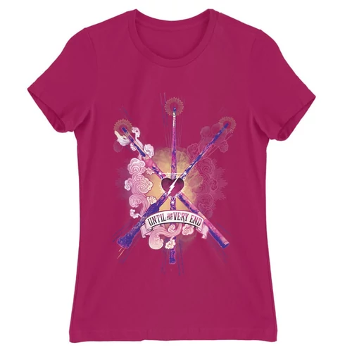 Pink Harry Potter női rövid ujjú póló - Until the very end