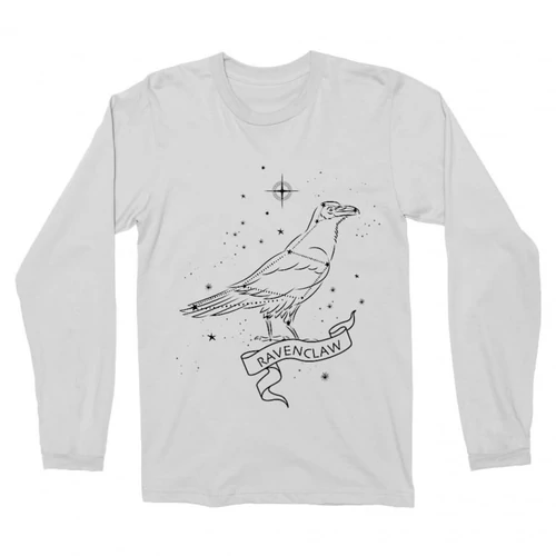 Fehér Harry Potter férfi hosszú ujjú póló - Ravenclaw Constellation