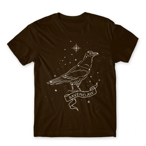Barna Harry Potter férfi hosszú ujjú póló - Ravenclaw Constellation