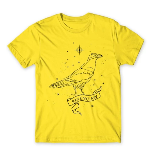 Citromsárga Harry Potter férfi hosszú ujjú póló - Ravenclaw Constellation