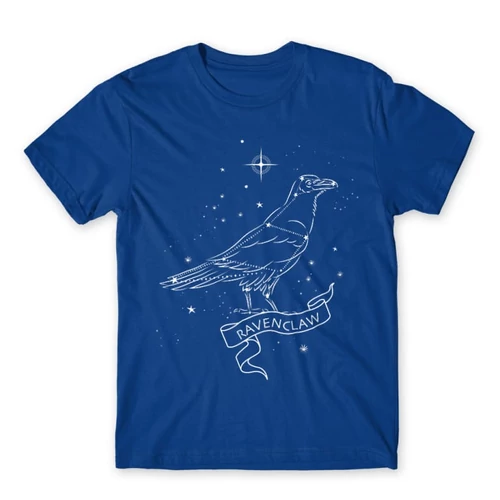 Királykék Harry Potter férfi hosszú ujjú póló - Ravenclaw Constellation