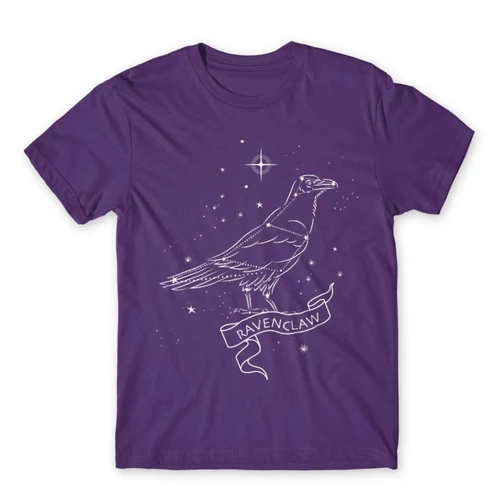 Sötétlila Harry Potter férfi hosszú ujjú póló - Ravenclaw Constellation
